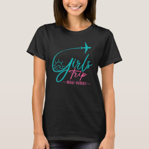 Camiseta Trip Viagem de Voo Maui Hawaiian Matching Girls