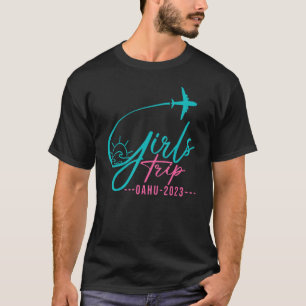 Camiseta Trip Viagem de Voo Oahu Hawaiian Matching Girls