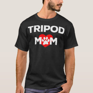 Camiseta Tripé Mãe, Pata de Cachorro com Pernas Amputee Amo