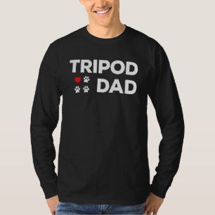 Camiseta Tripé Pai 3 Pernas Cachorro Paw Amputee Love and H