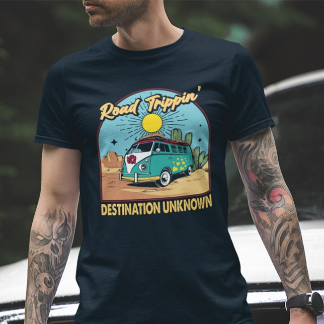 Camiseta Tripina de estrada,Viagem de saia,Camisa de férias (Criador carregado)