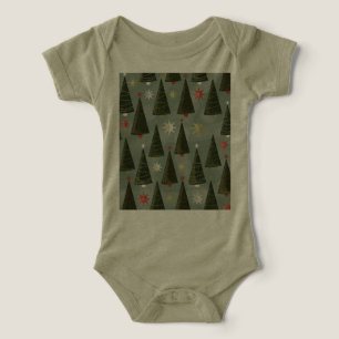 Camiseta Tripla de Criança de Natal Uma Peça