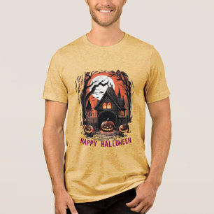 Camiseta Tripla Halloween Assombrada