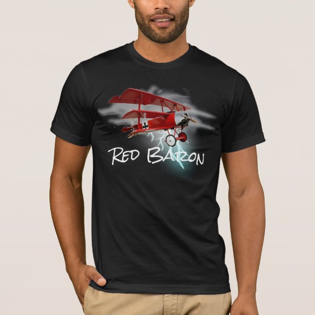 Camiseta Triplane do Fokker do Baron vermelho (Frente)