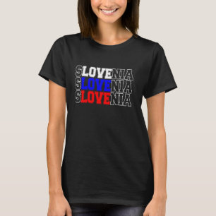 Camiseta Triple Eslovênia Love Design Cors of the Eslovênia