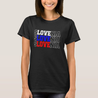 Camiseta Triple Eslovênia Love Design Cors of the Eslovênia