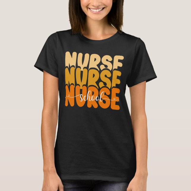 Camiseta Triple Nurse Power: Enfermeira Amarela-Negros (Frente)