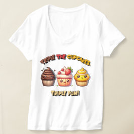 Camiseta Triple os Cupcakes, Triple Divertido!