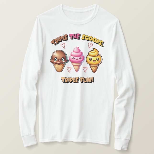 Camiseta Triple os Scoops, Triple Divertido! (Frente do Design)