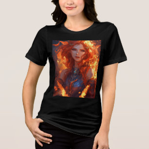 Camiseta tríplice-blenda feminina do guerreiro dra
