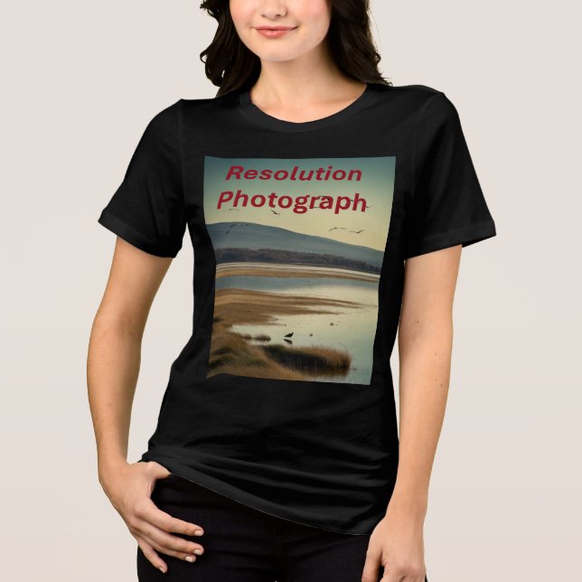 Camiseta tríplice feminina Bella+Canvas - "Lac ave (Frente)