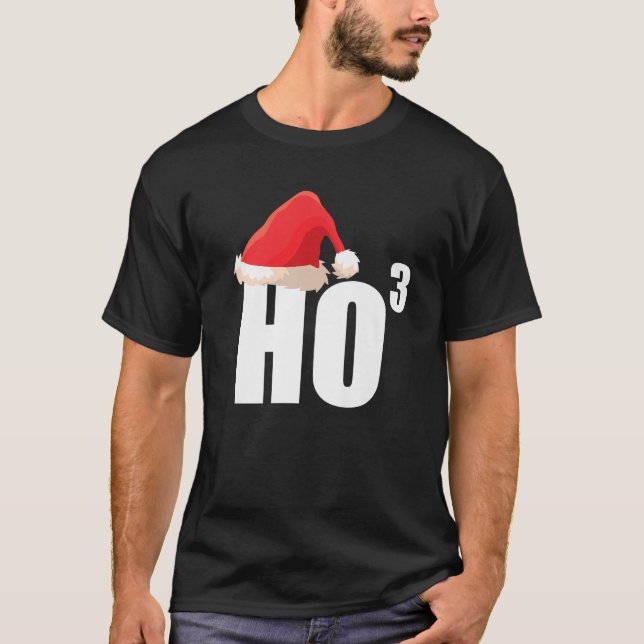 Camiseta Triplo Ho Ho Terceira Potência Matemática Nerd Nat (Frente)