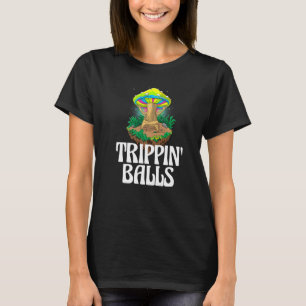 Camiseta Trippin Balls Cogumelo Mulheres Magia Psilocibina