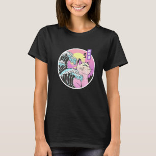 Camiseta Trippy Cat On O, Aestésico De Onda De Vaporwave le