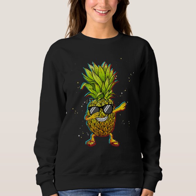 Camiseta Trippy Dabbing Pineapple Vacation Cruise (Frente)
