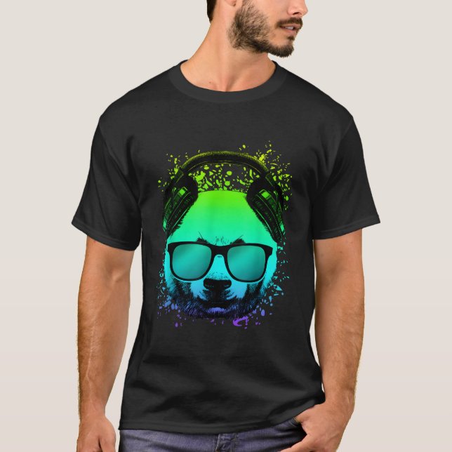 Camiseta Trippy Dj Bear Ravers Techno House Psychedelic Pan (Frente)