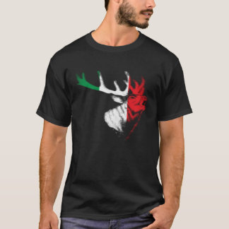 Camiseta Trippy elk howling moose caribou Italy Italian fla