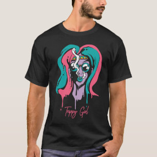 Camiseta Trippy Girl Hippie Psychadelic Rave