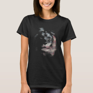 Camiseta Trippy lion EDM raves techno American flag 2
