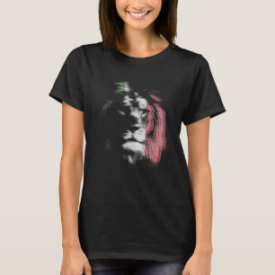 Camiseta Trippy lion EDM raves techno - bandeira italiana