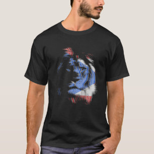 Camiseta Trippy lion EDM raves techno Puerto Rico Rican fla