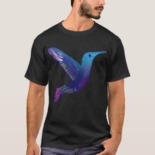 Camiseta Trippy Rainbow Hummingbird Psychedelic Wingrea Cre