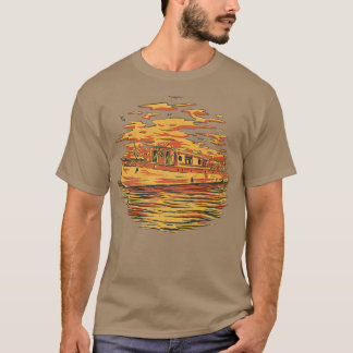 Camiseta Tripulação amarela a navegar no Premium