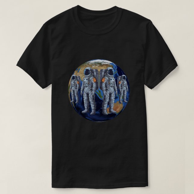 Camiseta Tripulação astronauta (Frente do Design)