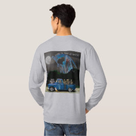 Camiseta Tripulação Azul e Tripulação de Esqueleto