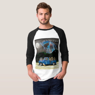 Camiseta Tripulação Azul e Tripulação de Esqueleto