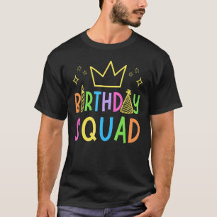 Camiseta Tripulação Colorida de Bday-Bday Esquadrão de Pass