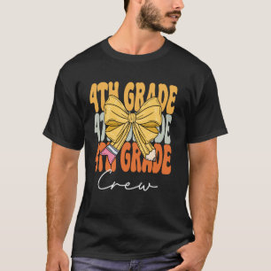 Camiseta Tripulação da 4ª Série Groovy Coquette Laço Fofo D