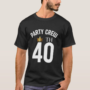 Camiseta Tripulação de 40 Festas com 40 Anos Mãe Irmã Pai M