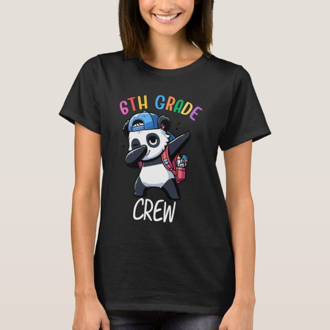 Camiseta Tripulação De 6 Grau Panda Dabbing Engraçado Profe (Frente)
