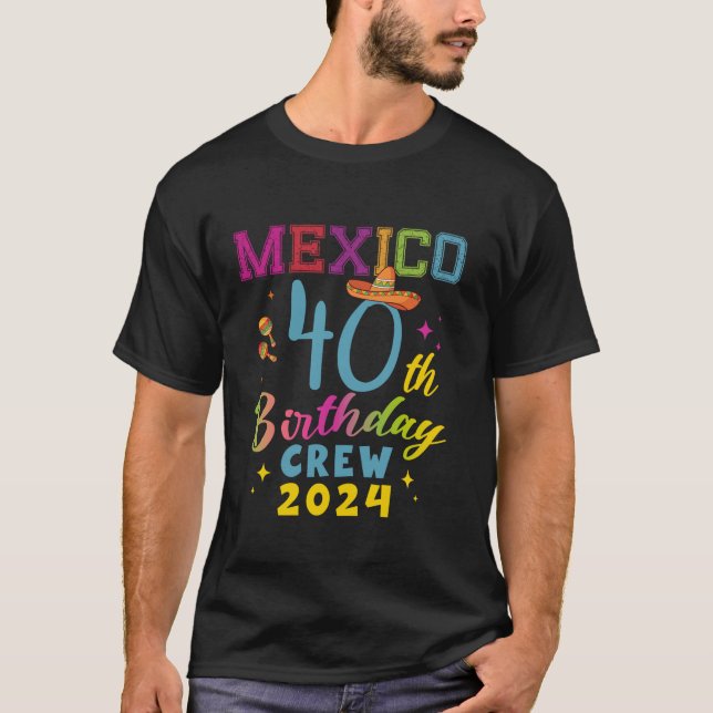 Camiseta Tripulação de aniversário de 40 anos de Cancun no  (Frente)
