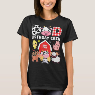 Camiseta Tripulação de Aniversário do Pai de Vaca Fazenda T