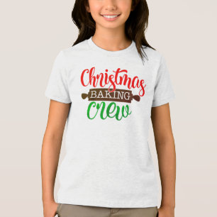 Camiseta Tripulação de Baking no Natal Moderno Feriados e