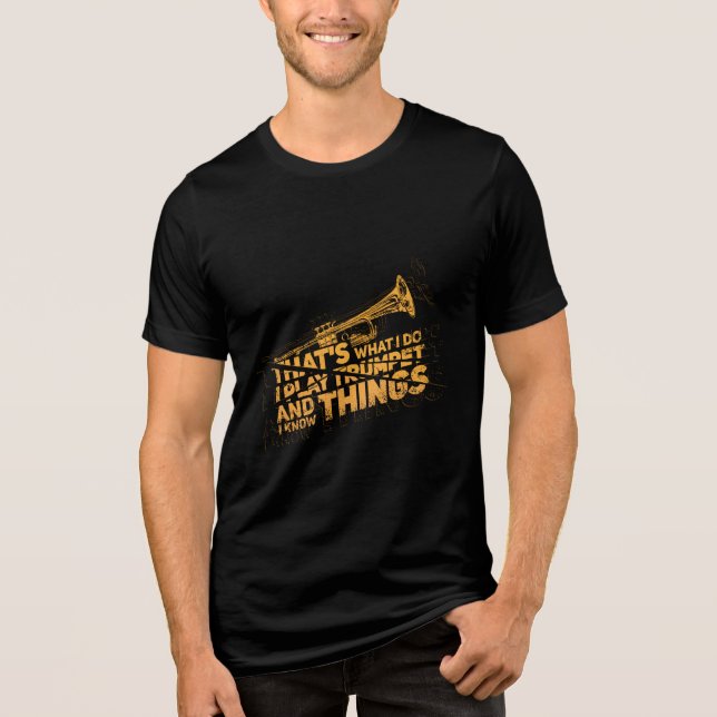 Camiseta Tripulação de Banda de latão de trompeter (Frente)
