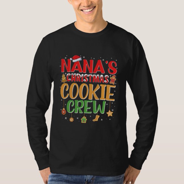 Camiseta Tripulação de Biscoito de Natal de Nana para a Fam (Frente)