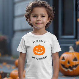 Camiseta Tripulação de Boo de Halloween Minimalista - Perso