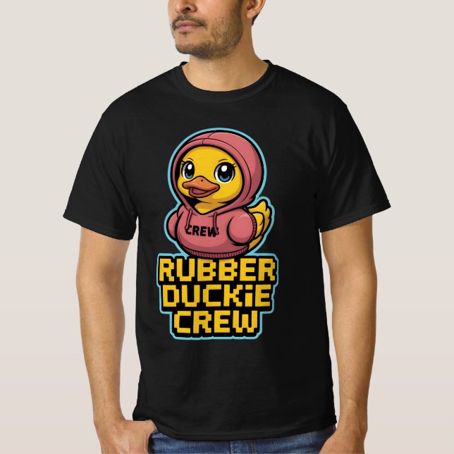Camiseta Tripulação de Borracha - Design de Combinação de P (Frente)