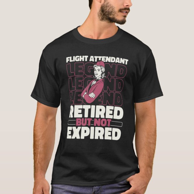 Camiseta Tripulação de Cabina Aposentada de Stewardess (Frente)