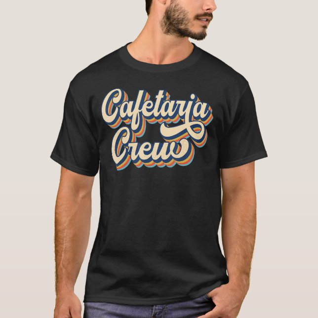 Camiseta Tripulação de Cafeteria Retro Almoço Mulheres Almo (Frente)