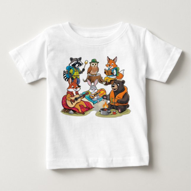Camiseta Tripulação de Campos Selvagens: Aventura Animal (Frente)