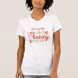 Camiseta Tripulação de cozinheiros de Natal do Pastel Retro