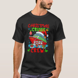 Camiseta Tripulação de Cruzeiro 2026 Natal Papai Noel Navio