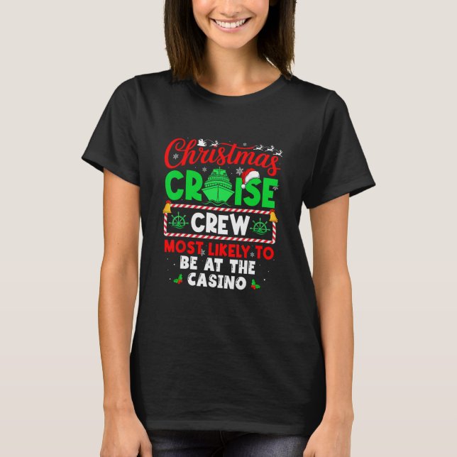 Camiseta Tripulação de Cruzeiro de Natal com Maior Probabil (Frente)