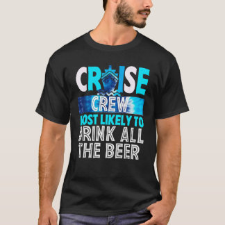 Camiseta Tripulação De Cruzeiro Mais Susceptível De Beber T