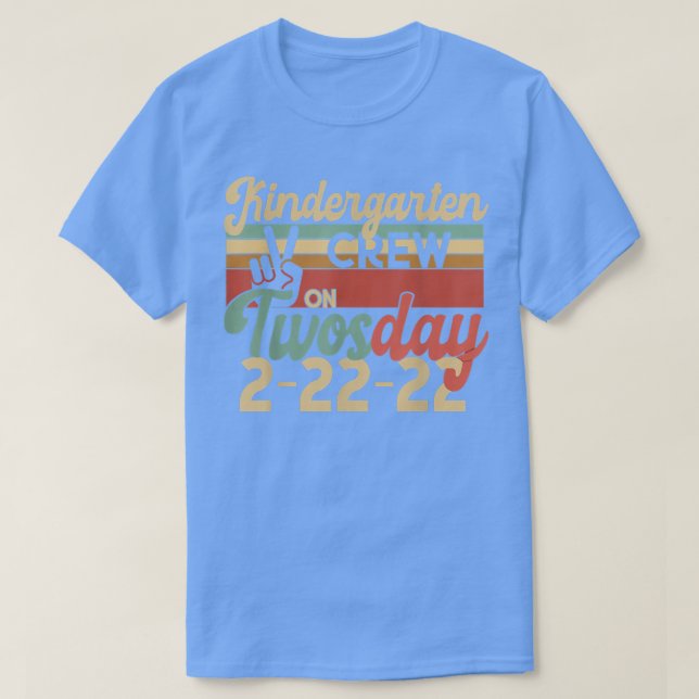 CAMISETA TRIPULAÇÃO DE KINDERGARTEN NA SEGUNDA-FEIRA 2 2 2  (Frente do Design)