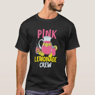 Camiseta Tripulação de Limonada Rosa Limonada Limão Sumo Ch